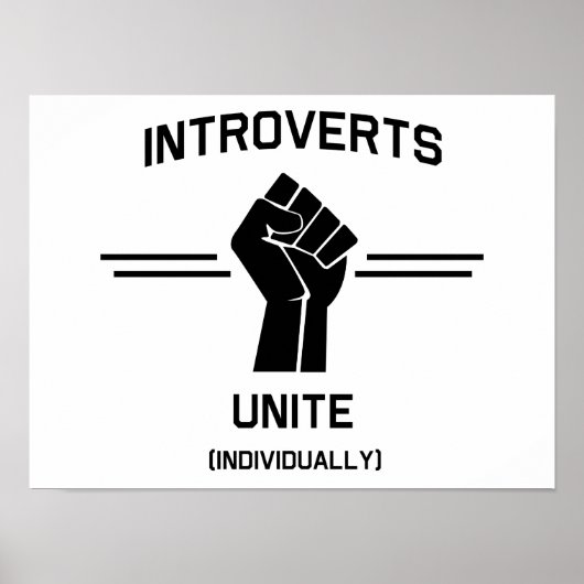 Introverts verenigen (individueel) poster (Voorkant)