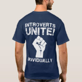 Introverts verenigen... Individueel T-shirt (Achterkant)