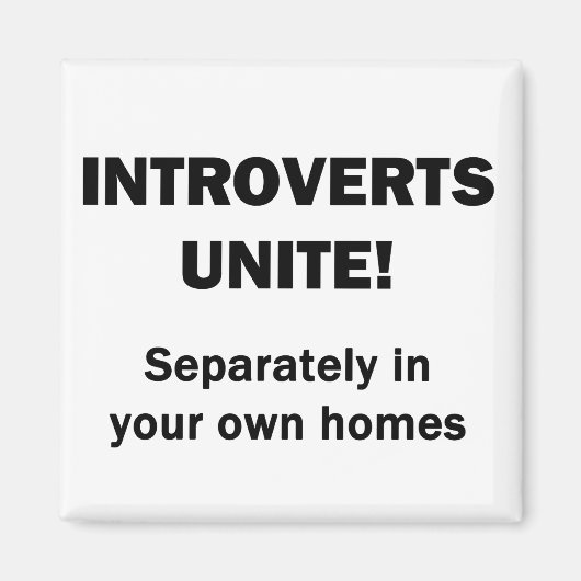 Introverts verenigen. magneet (Voorkant)