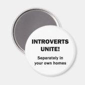 Introverts verenigen. magneet (Voorkant / Achterkant)