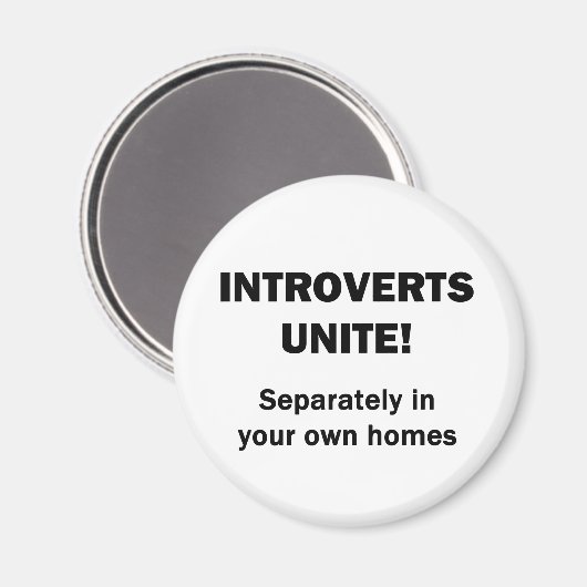Introverts verenigen. magneet (Voorkant / Achterkant)