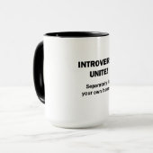 Introverts verenigen. mok (Voorkant links)
