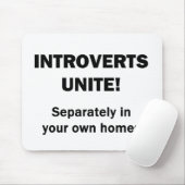 Introverts verenigen. muismat (Met muis)