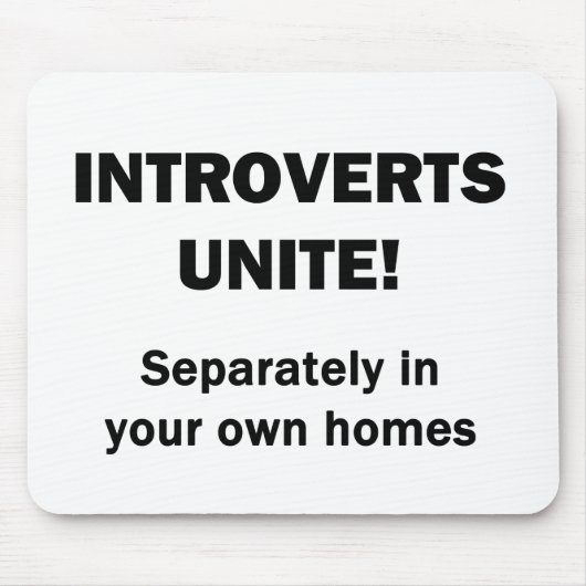 Introverts verenigen. muismat (Voorkant)