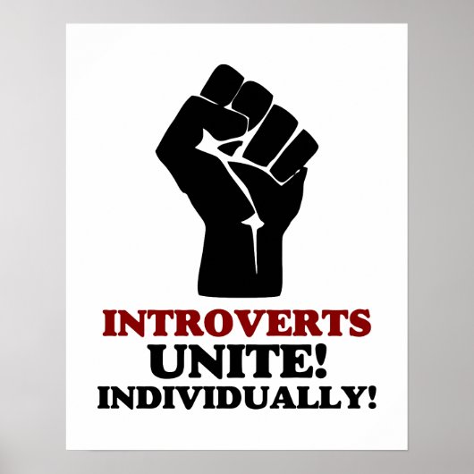 Introverts verenigen poster (Voorkant)