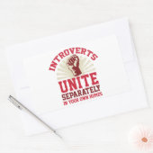 Introverts verenigen rechthoekige sticker (Envelop)