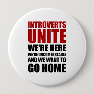 Introverts verenigen ronde button 4,0 cm