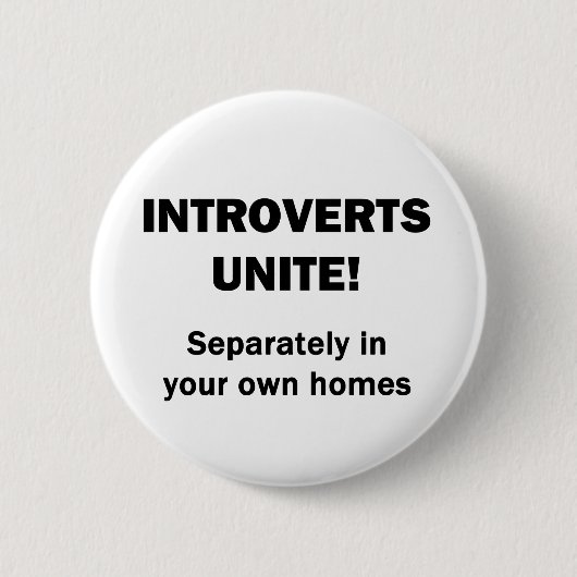 Introverts verenigen. ronde button 5,7 cm (Voorkant)