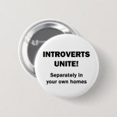 Introverts verenigen. ronde button 5,7 cm (Voorkant /achterkant)