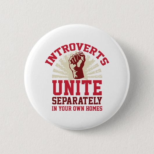 Introverts verenigen ronde button 5,7 cm (Voorkant)