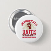 Introverts verenigen ronde button 5,7 cm (Voorkant /achterkant)