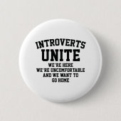 Introverts verenigen ronde button 5,7 cm (Voorkant)