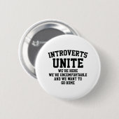 Introverts verenigen ronde button 5,7 cm (Voorkant /achterkant)