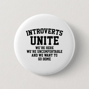 Introverts verenigen ronde button 5,7 cm