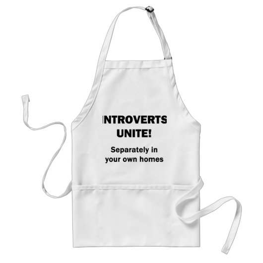 Introverts verenigen. standaard schort (Voorkant)