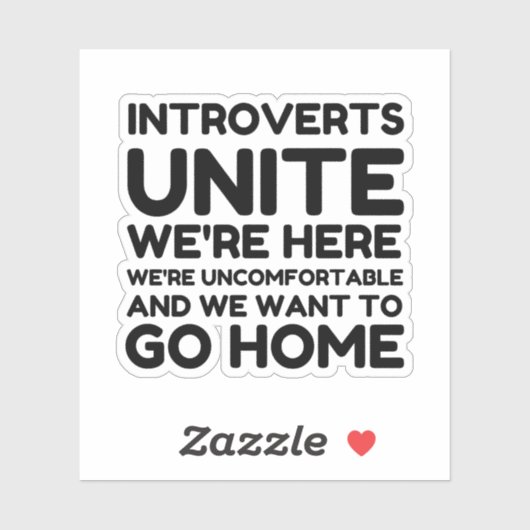Introverts verenigen sticker (Vel)