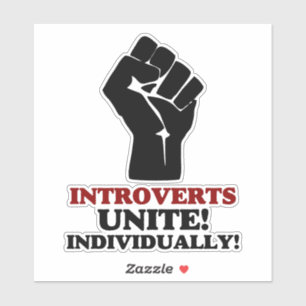Introverts verenigen sticker