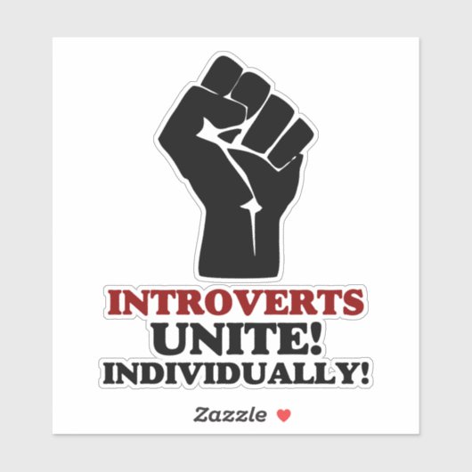 Introverts verenigen sticker (Vel)