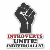 Introverts verenigen sticker (Voorkant)