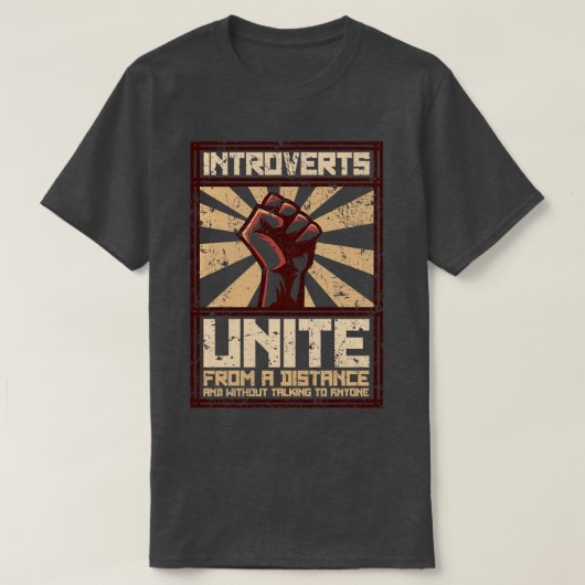 Introverts verenigen t-shirt (Design voorkant)