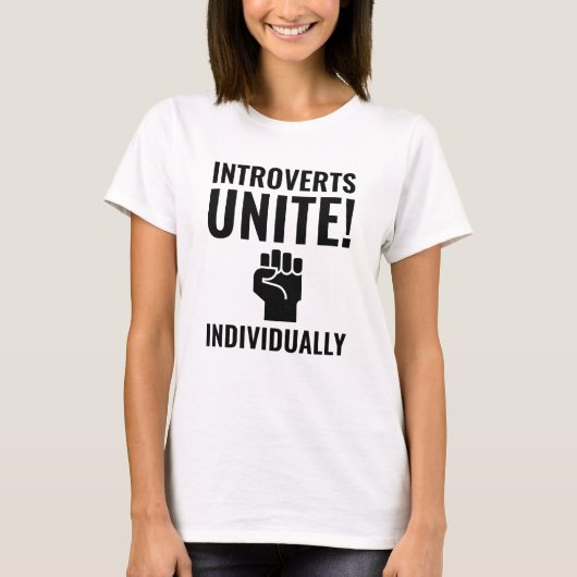 Introverts verenigen t-shirt (Voorkant)