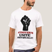Introverts verenigen t-shirt (Voorkant)