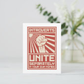 Introverts verenigen zich apart in uw eigen woning briefkaart (Staand voorkant)