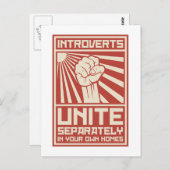 Introverts verenigen zich apart in uw eigen woning briefkaart (Voorkant / Achterkant)