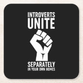 Introverts verenigen zich apart in uw eigen woning kartonnen onderzetters (Voorkant)