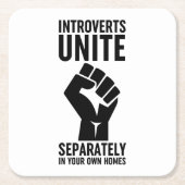 Introverts verenigen zich apart in uw eigen woning kartonnen onderzetters (Voorkant)