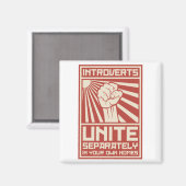 Introverts verenigen zich apart in uw eigen woning magneet (Voorkant / Achterkant)