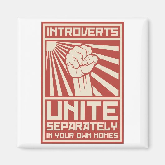 Introverts verenigen zich apart in uw eigen woning magneet (Voorkant)