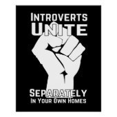 Introverts verenigen zich apart in uw eigen woning perfect poster (Voorkant)