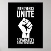 Introverts verenigen zich apart in uw eigen woning poster (Voorkant)