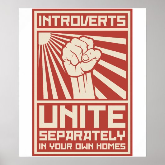 Introverts verenigen zich apart in uw eigen woning poster (Voorkant)