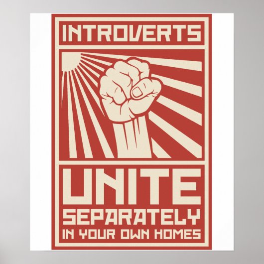 Introverts verenigen zich apart in uw eigen woning poster (Voorkant)