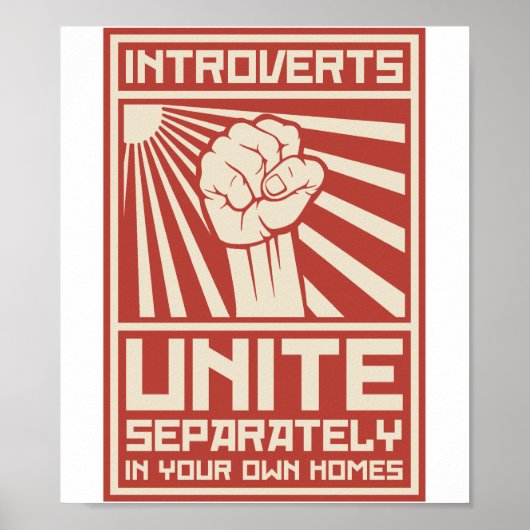 Introverts verenigen zich apart in uw eigen woning poster (Voorkant)