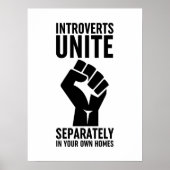 Introverts verenigen zich apart in uw eigen woning poster (Voorkant)