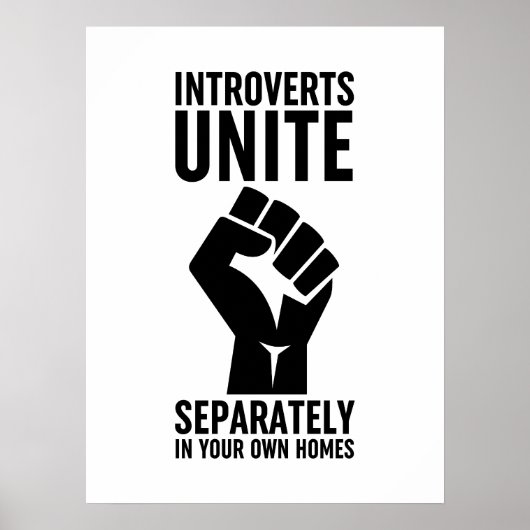 Introverts verenigen zich apart in uw eigen woning poster (Voorkant)