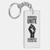 Introverts verenigen zich apart in uw eigen woning sleutelhanger (Voorkant Links)