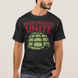 Introverts verenigt schildpad Shell alleen in de g T-shirt