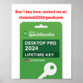 Intuit Quickbooks Desktop Pro Edition 2024 Key Poster (Voorkant)
