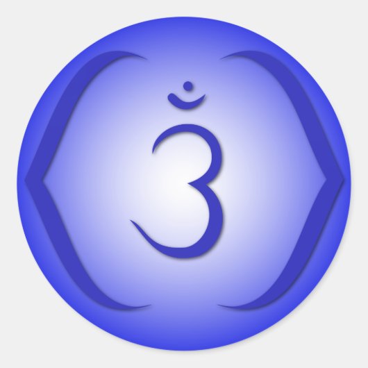 Intuïtie Chakra - Ajna Ronde Sticker (Voorkant)