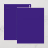 Intuïtief idealistische blauwe kleur briefkaart (Voorkant / Achterkant)