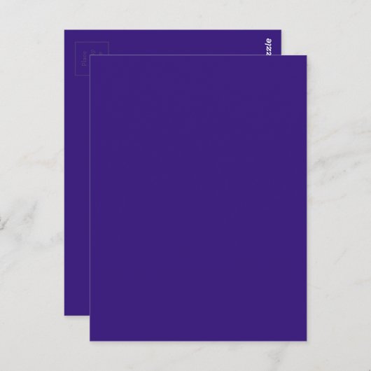Intuïtief idealistische blauwe kleur briefkaart (Voorkant / Achterkant)