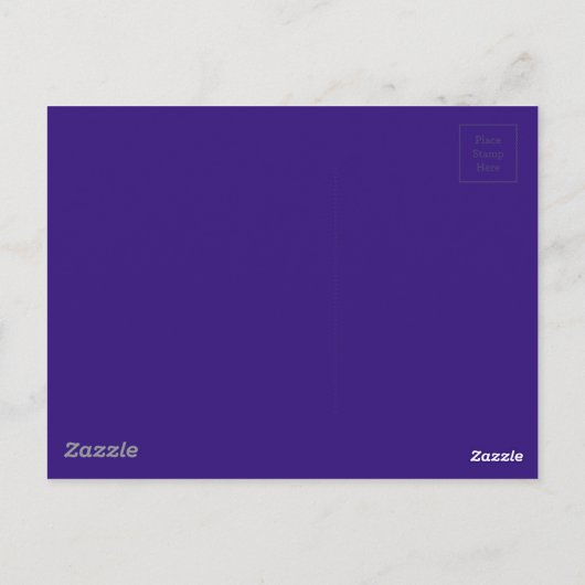 Intuïtief idealistische blauwe kleur briefkaart (Achterkant)