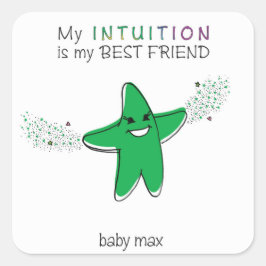 Intuïtieticker Vierkante Sticker