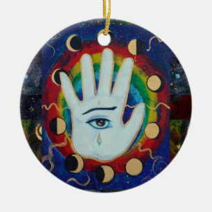 Intuïtieve Touch Hand Eye Maureen Girard Keramisch Ornament