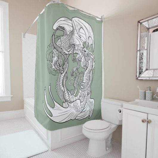 Intwind Dragons Douchegordijn (In situ)