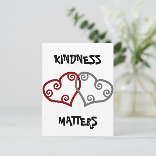 Intwind harten Kindness Materie Briefkaart (Staand voorkant)